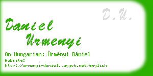 daniel urmenyi business card